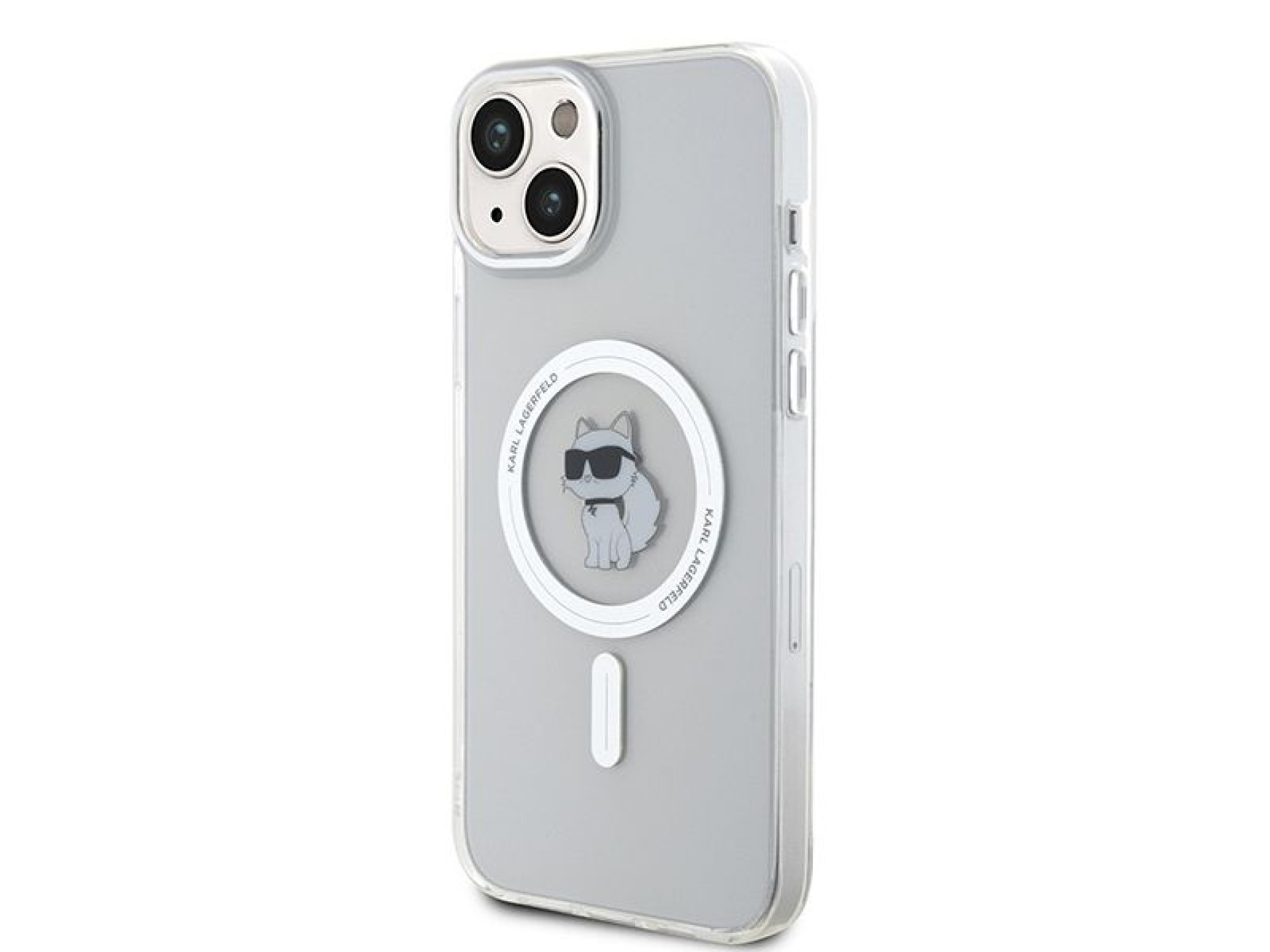 Capa Karl Lagerfeld IML Choupette MagSafe para iPhone 15 Plus - transparente