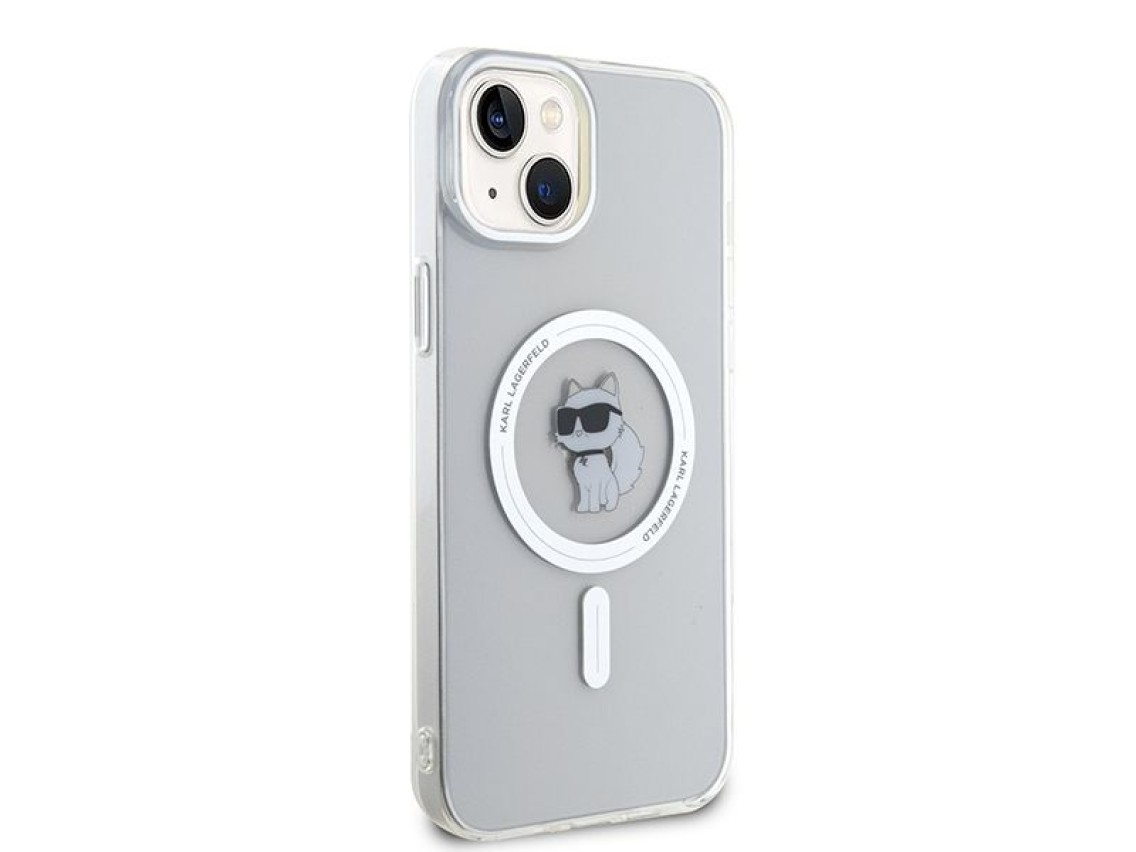 Capa Karl Lagerfeld IML Choupette MagSafe para iPhone 15 Plus - transparente