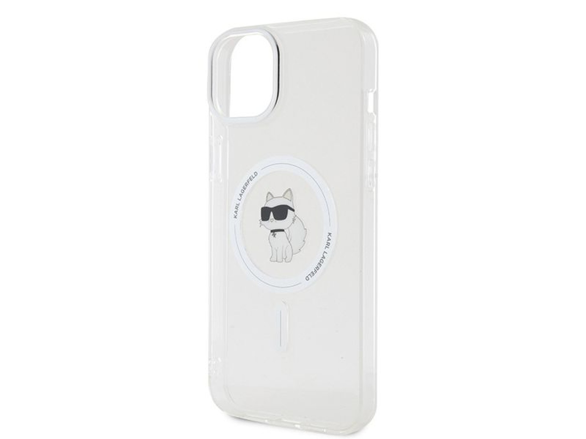 Capa Karl Lagerfeld IML Choupette MagSafe para iPhone 15 Plus - transparente