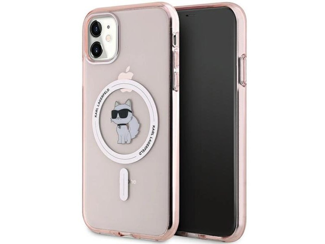 Funda Karl Lagerfeld IML Choupette MagSafe para iPhone 11 / Xr - rosa