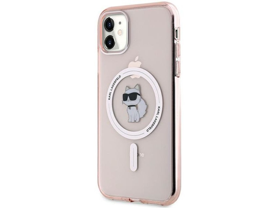 Funda Karl Lagerfeld IML Choupette MagSafe para iPhone 11 / Xr - rosa