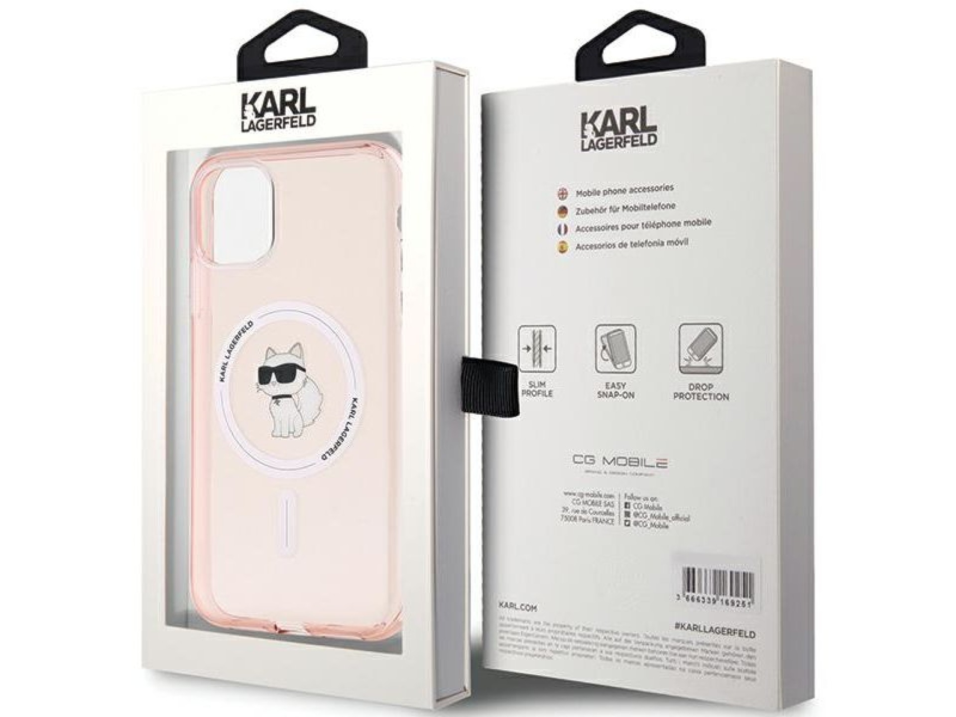 Funda Karl Lagerfeld IML Choupette MagSafe para iPhone 11 / Xr - rosa