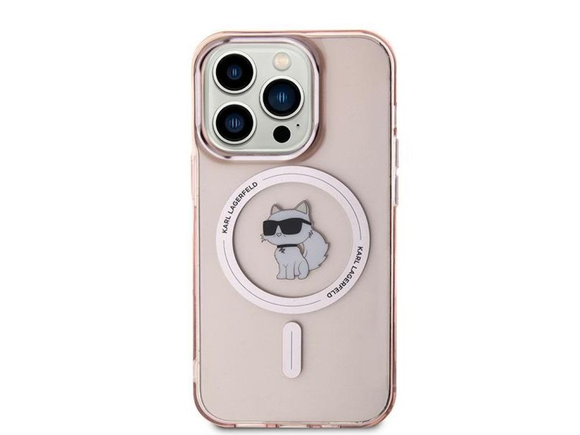 Karl Lagerfeld IML Choupette MagSafe case for iPhone 14 Pro Max - pink