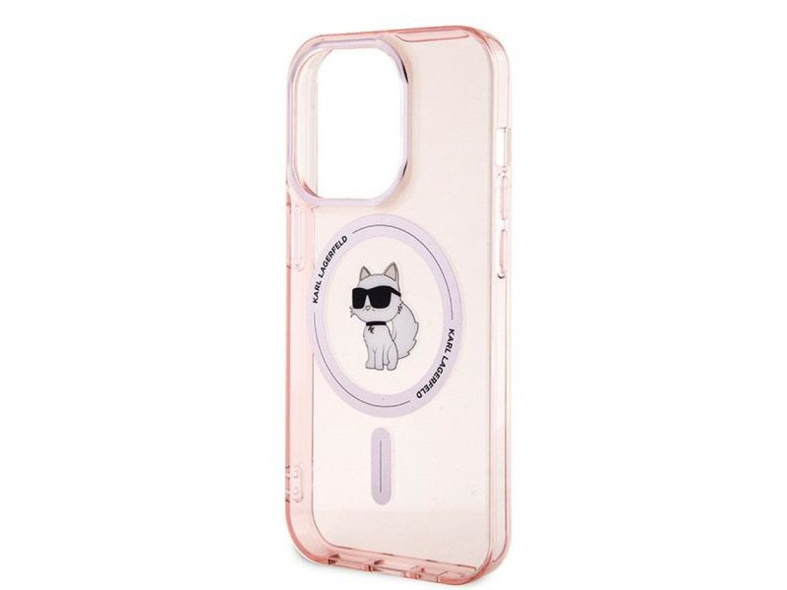 Karl Lagerfeld IML Choupette MagSafe case for iPhone 14 Pro Max - pink