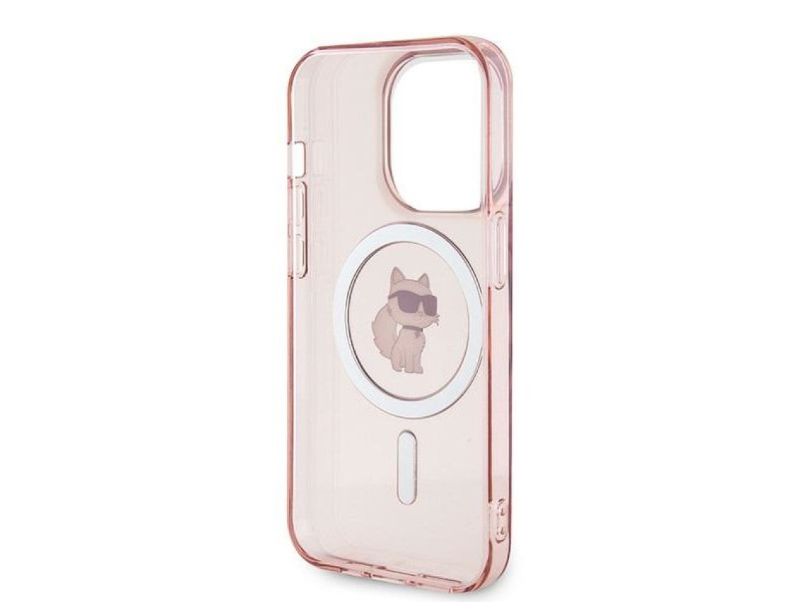 Karl Lagerfeld IML Choupette MagSafe case for iPhone 14 Pro Max - pink