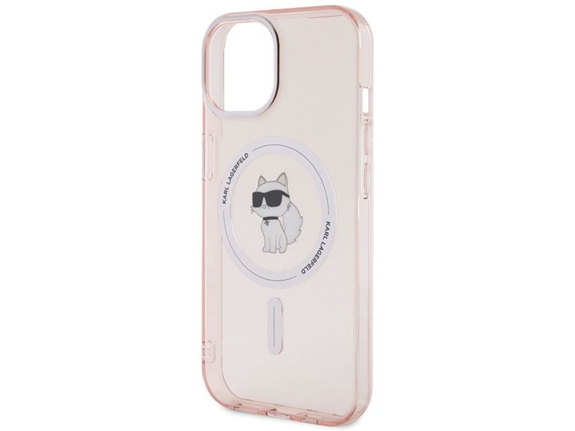 Funda Karl Lagerfeld IML Choupette MagSafe para iPhone 15 - rosa