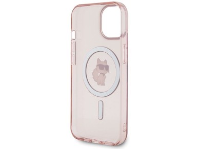 Capa Karl Lagerfeld IML Choupette MagSafe para iPhone 15 - rosa Capa Karl Lagerfeld IML Choupette MagSafe para iPhone 15 - rosa