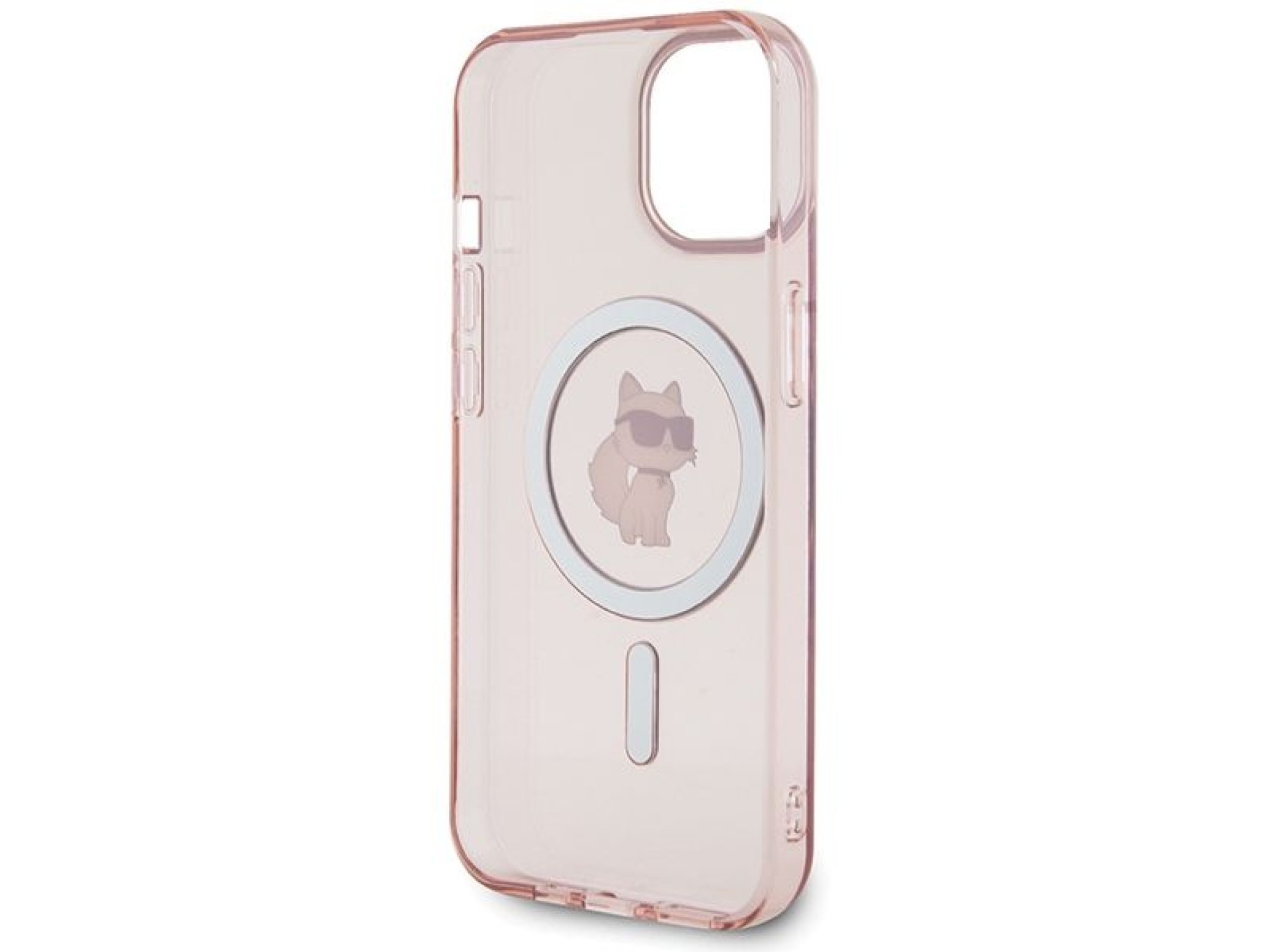 Funda Karl Lagerfeld IML Choupette MagSafe para iPhone 15 - rosa