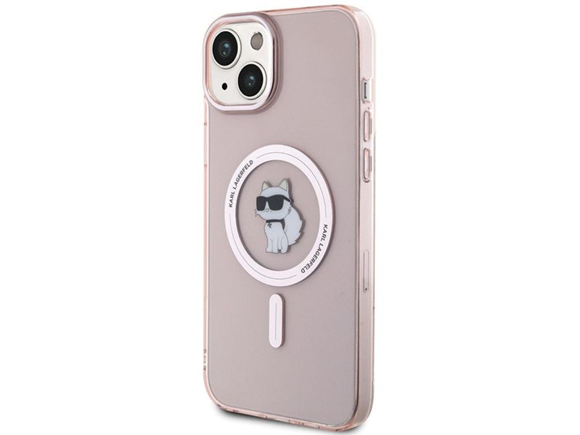 Capa Karl Lagerfeld IML Choupette MagSafe para iPhone 15 Plus - rosa
