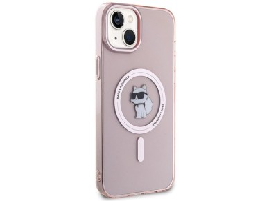 Karl Lagerfeld IML Choupette MagSafe case for iPhone 15 Plus - pink Karl Lagerfeld IML Choupette MagSafe case for iPhone 15 Plus - pink