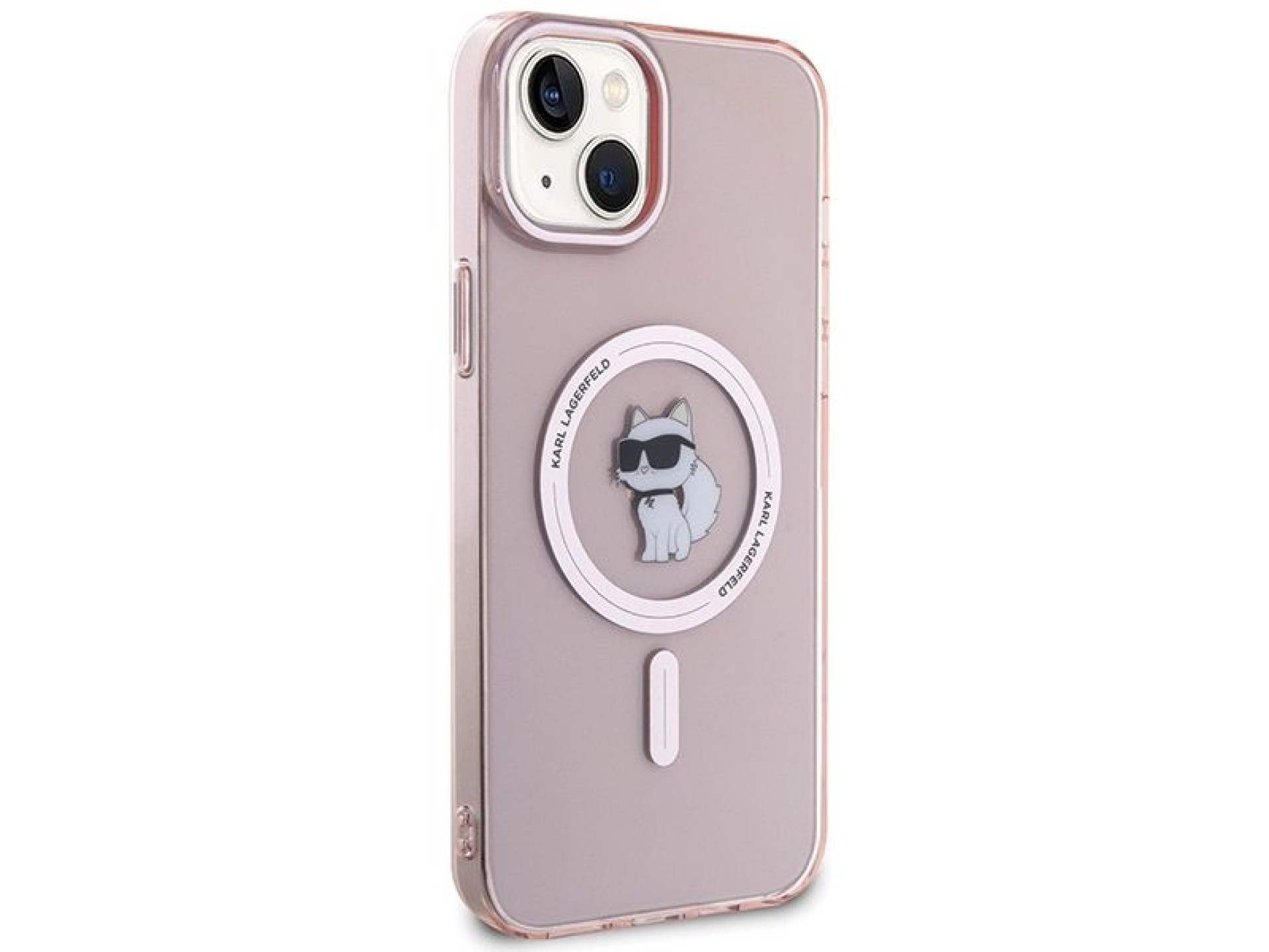 Capa Karl Lagerfeld IML Choupette MagSafe para iPhone 15 Plus - rosa