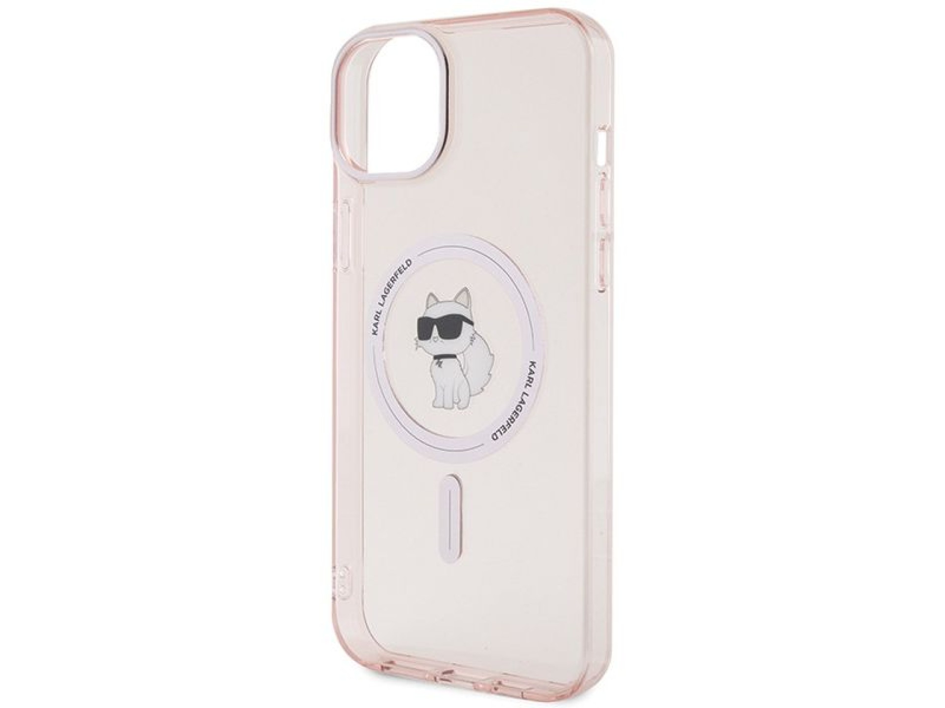 Capa Karl Lagerfeld IML Choupette MagSafe para iPhone 15 Plus - rosa
