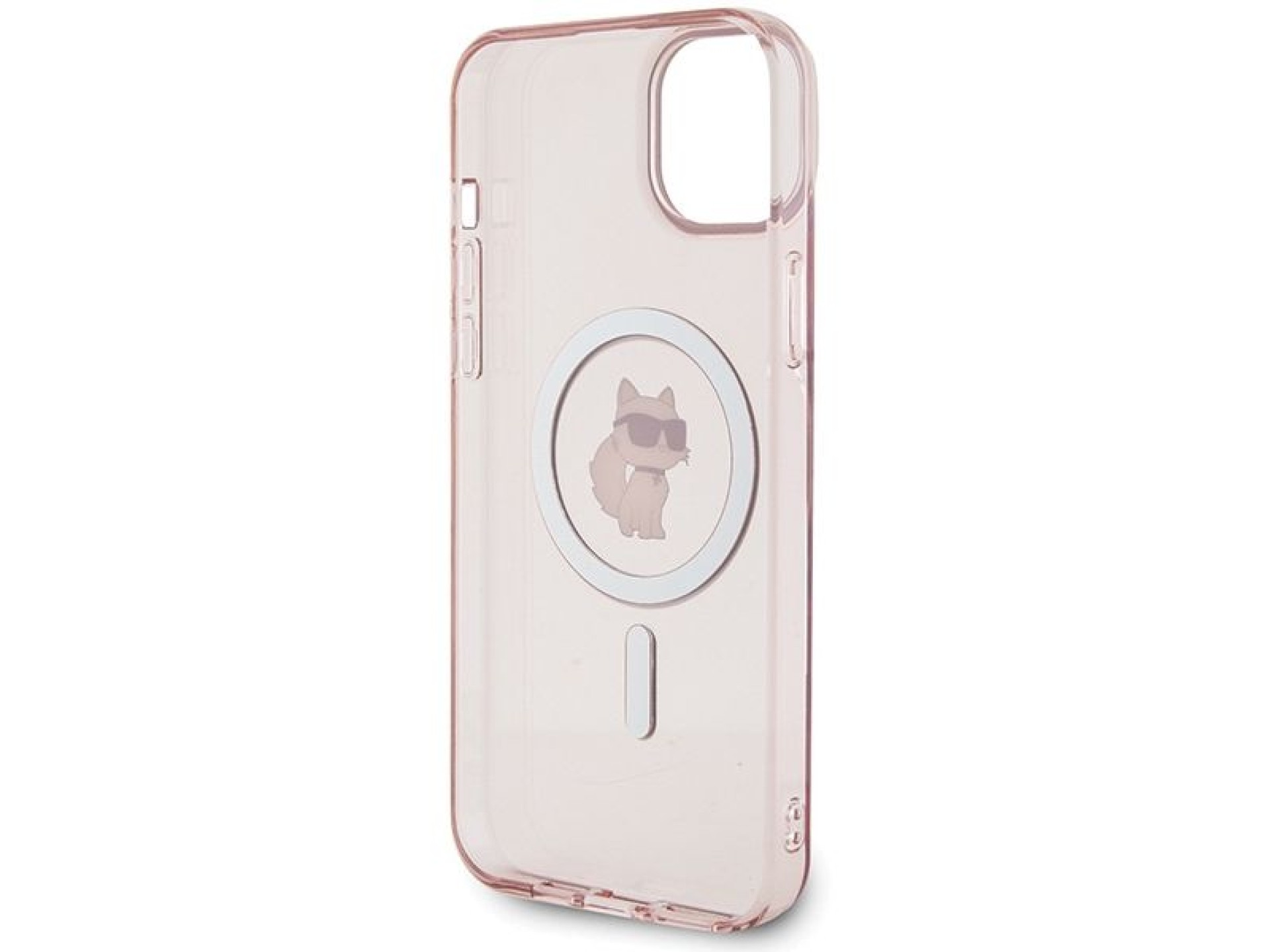Capa Karl Lagerfeld IML Choupette MagSafe para iPhone 15 Plus - rosa