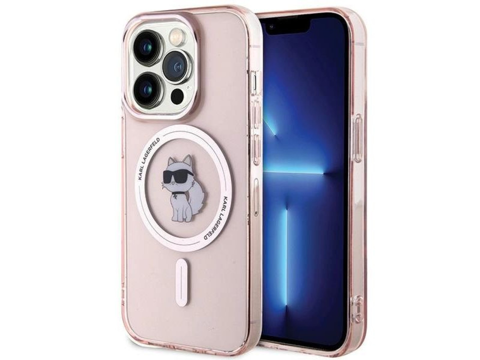 Karl Lagerfeld IML Choupette MagSafe case for iPhone 15 Pro - pink