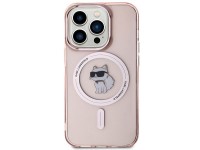 Karl Lagerfeld IML Choupette MagSafe case for iPhone 15 Pro - pink Karl Lagerfeld IML Choupette MagSafe case for iPhone 15 Pro - pink