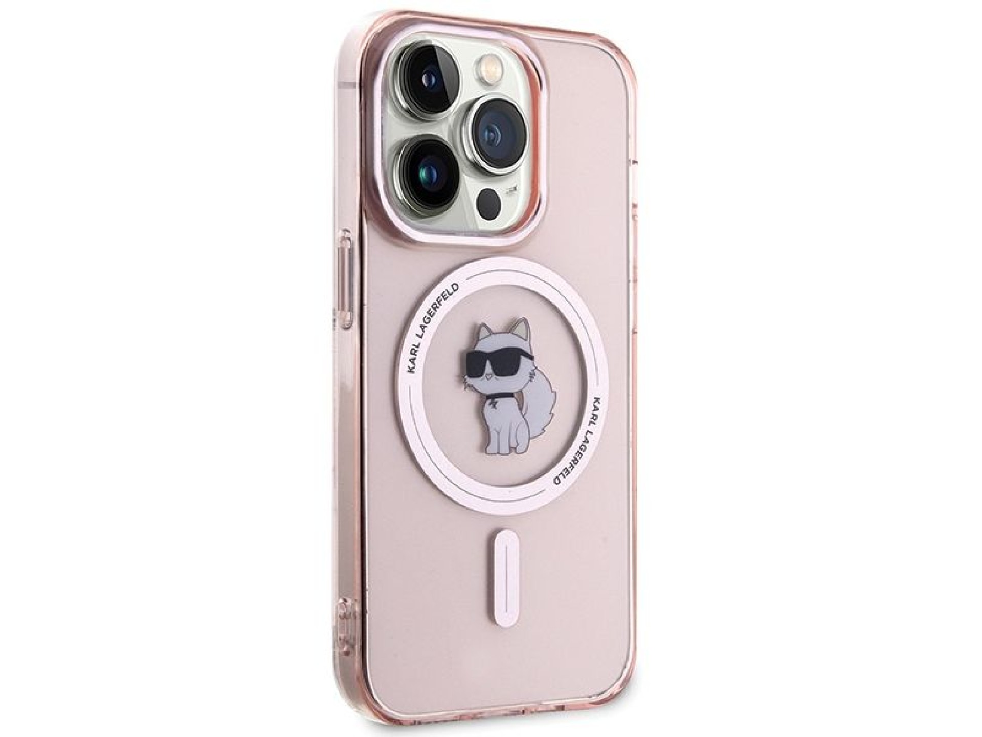 Capa Karl Lagerfeld IML Choupette MagSafe para iPhone 15 Pro Max - rosa