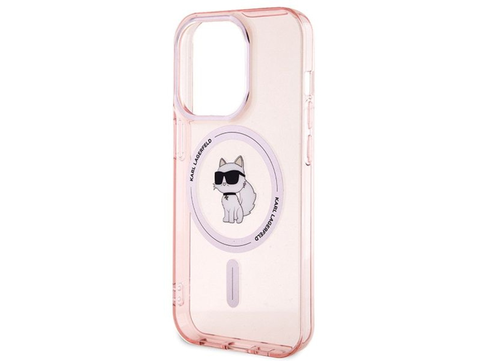 Capa Karl Lagerfeld IML Choupette MagSafe para iPhone 15 Pro Max - rosa