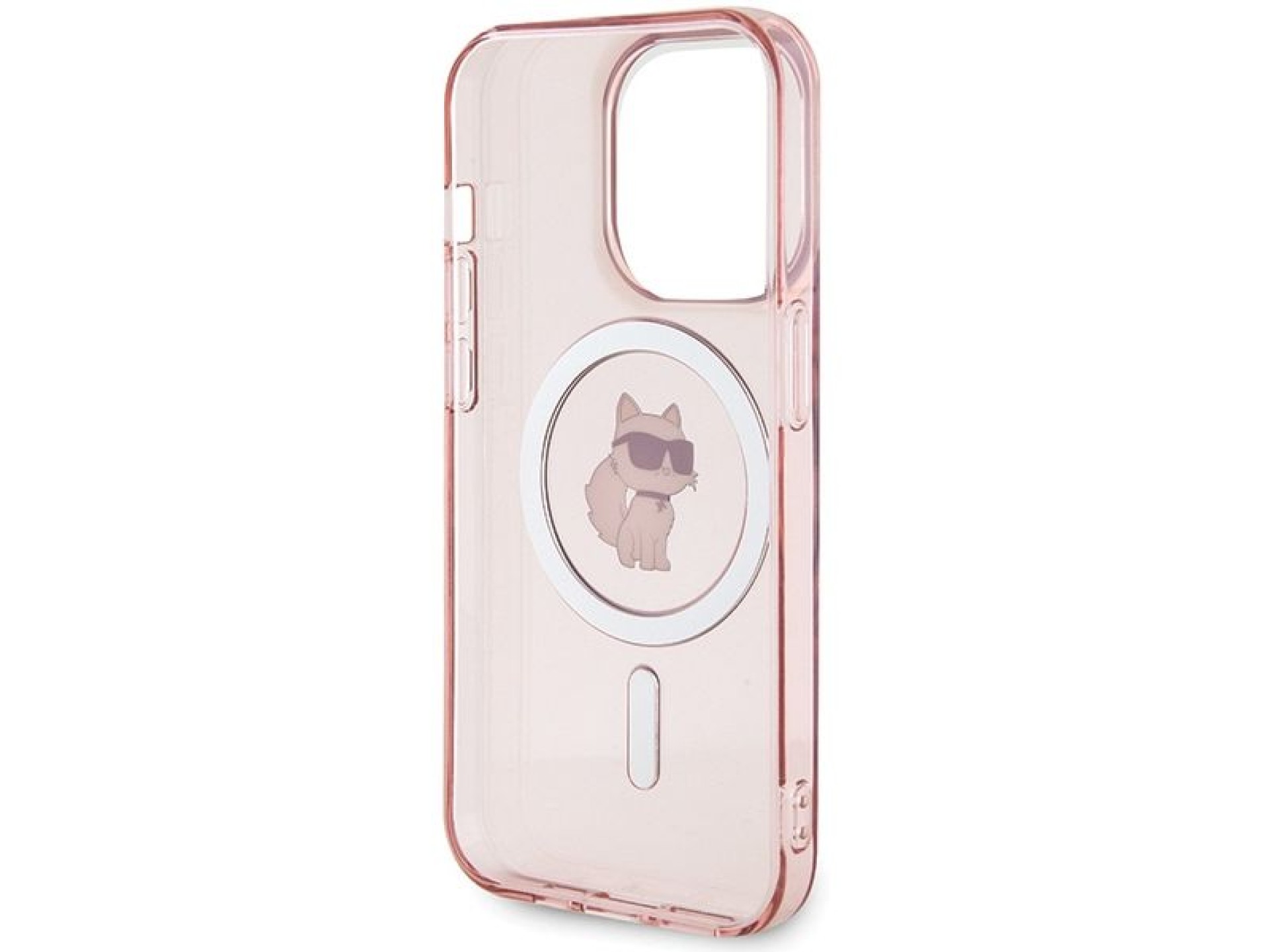 Capa Karl Lagerfeld IML Choupette MagSafe para iPhone 15 Pro Max - rosa