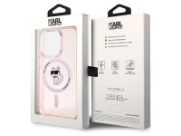 Karl Lagerfeld IML Choupette MagSafe case for iPhone 15 Pro Max - pink