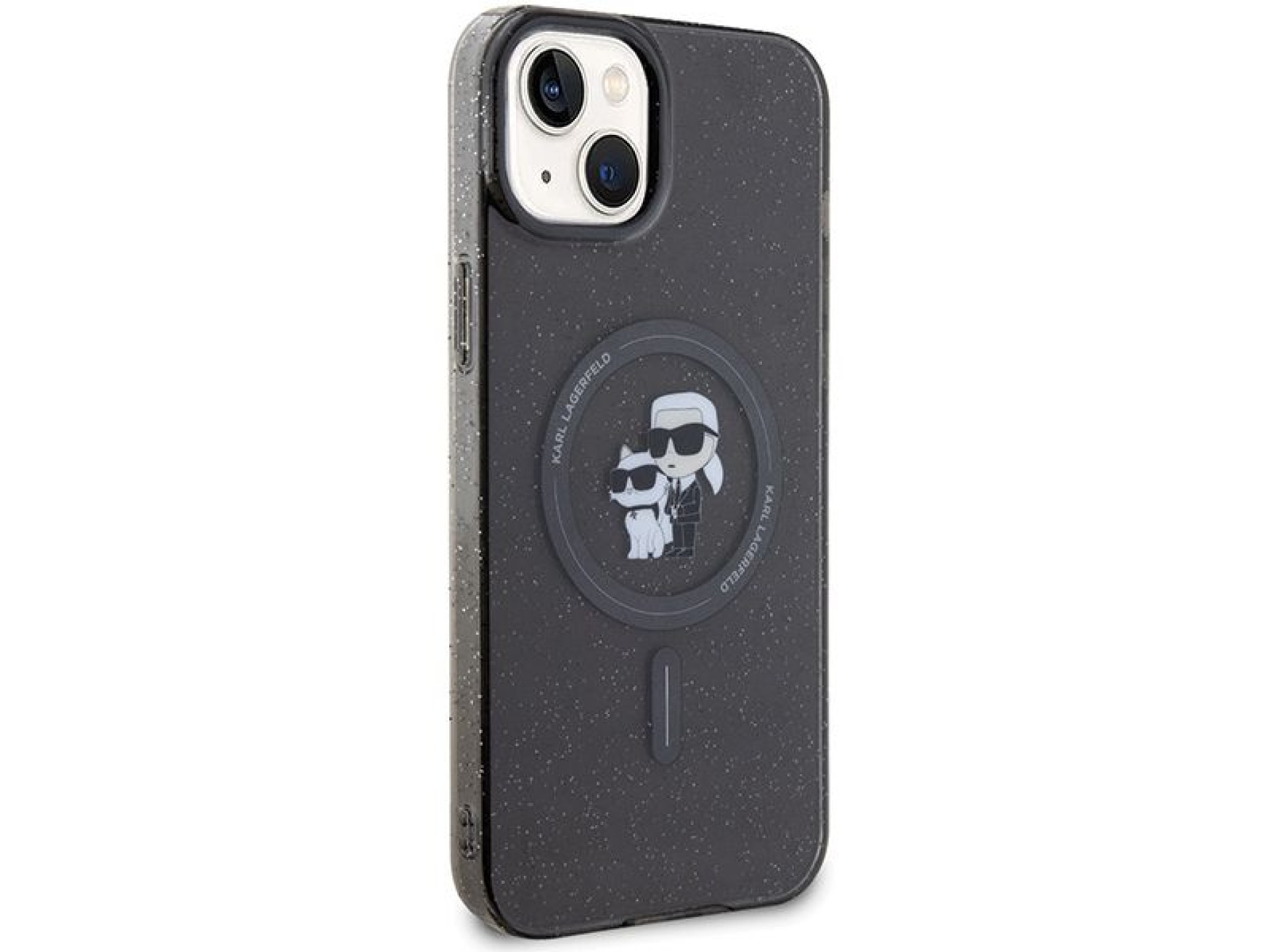 Karl Lagerfeld Karl&Choupette Glitter MagSafe case for iPhone 15 - black