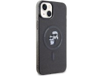 Karl Lagerfeld Karl&Choupette Glitter MagSafe case for iPhone 15 - black Karl Lagerfeld Karl&Choupette Glitter MagSafe case for iPhone 15 - black