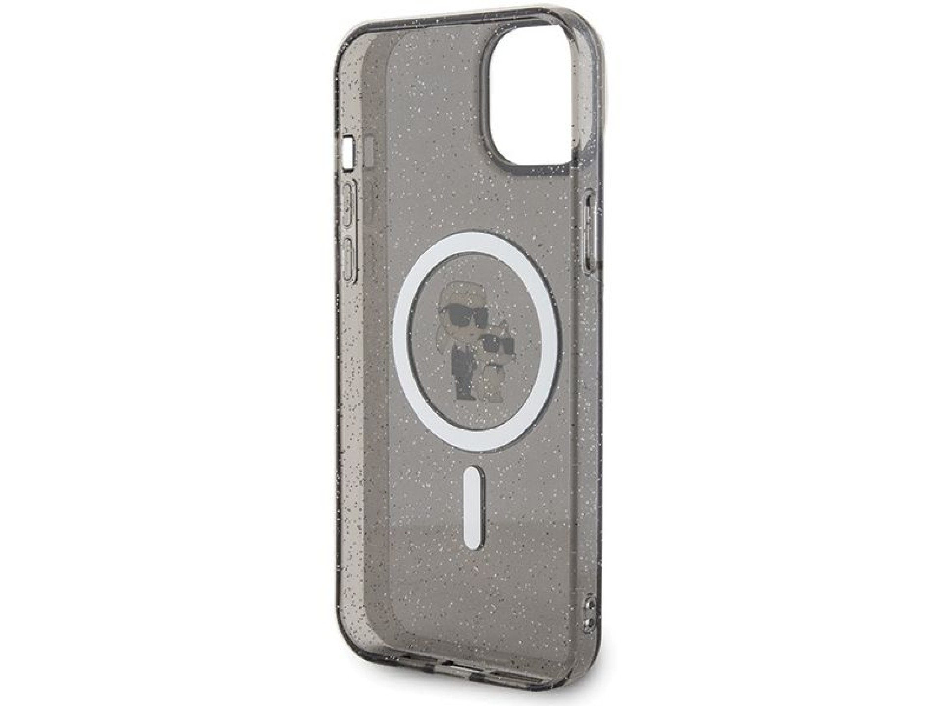 Karl Lagerfeld Karl&Choupette Glitter MagSafe case for iPhone 15 - black