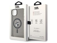 Karl Lagerfeld Karl&Choupette Glitter MagSafe case for iPhone 15 - black Karl Lagerfeld Karl&Choupette Glitter MagSafe case for iPhone 15 - black