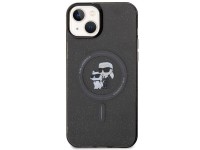 Capa MagSafe com glitter Karl Lagerfeld Karl&Choupette para iPhone 15 Plus - preta Capa MagSafe com glitter Karl Lagerfeld Karl&Choupette para iPhone 15 Plus - preta