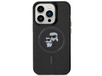 Capa MagSafe com glitter Karl Lagerfeld Karl&Choupette para iPhone 15 Pro - preta Capa MagSafe com glitter Karl Lagerfeld Karl&Choupette para iPhone 15 Pro - preta