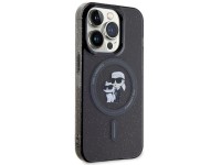 Capa MagSafe com glitter Karl Lagerfeld Karl&Choupette para iPhone 15 Pro - preta Capa MagSafe com glitter Karl Lagerfeld Karl&Choupette para iPhone 15 Pro - preta