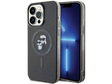 Karl Lagerfeld Karl&Choupette Glitter MagSafe case for iPhone 15 Pro Max - black Karl Lagerfeld Karl&Choupette Glitter MagSafe case for iPhone 15 Pro Max - black