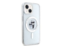 Karl Lagerfeld Karl&Choupette Glitter MagSafe case for iPhone 15 Plus - transparent Karl Lagerfeld Karl&Choupette Glitter MagSafe case for iPhone 15 Plus - transparent