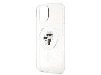 Karl Lagerfeld Karl&Choupette Glitter MagSafe case for iPhone 15 Plus - transparent Karl Lagerfeld Karl&Choupette Glitter MagSafe case for iPhone 15 Plus - transparent