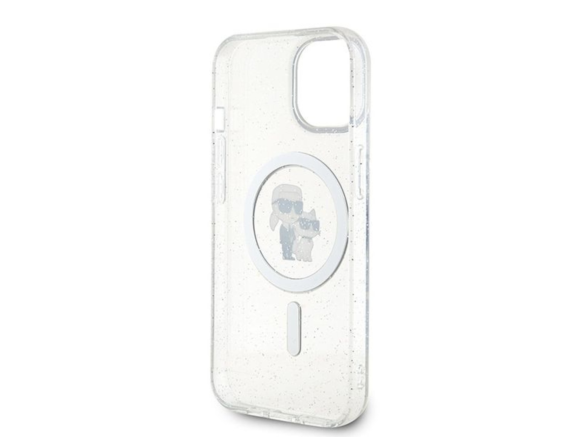 Karl Lagerfeld Karl&Choupette Glitter MagSafe case for iPhone 15 Plus - transparent