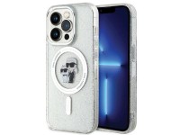 Capa MagSafe Karl Lagerfeld Karl&Choupette com glitter para iPhone 15 Pro - transparente Capa MagSafe Karl Lagerfeld Karl&Choupette com glitter para iPhone 15 Pro - transparente