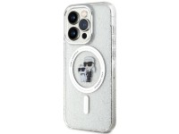 Capa MagSafe Karl Lagerfeld Karl&Choupette com glitter para iPhone 15 Pro - transparente Capa MagSafe Karl Lagerfeld Karl&Choupette com glitter para iPhone 15 Pro - transparente