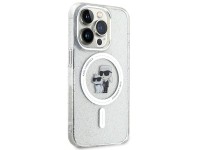Capa MagSafe Karl Lagerfeld Karl&Choupette com glitter para iPhone 15 Pro - transparente Capa MagSafe Karl Lagerfeld Karl&Choupette com glitter para iPhone 15 Pro - transparente