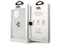 Capa Karl Lagerfeld Karl&Choupette Glitter MagSafe para iPhone 15 Pro Max - transparente Capa Karl Lagerfeld Karl&Choupette Glitter MagSafe para iPhone 15 Pro Max - transparente