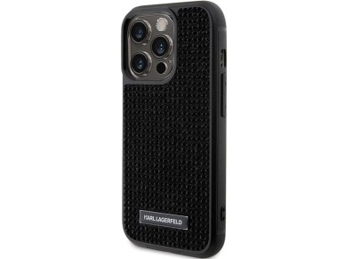 Karl Lagerfeld Rhinestone Logo Metal Plate case for iPhone 15 Pro Max - black Karl Lagerfeld Rhinestone Logo Metal Plate case for iPhone 15 Pro Max - black