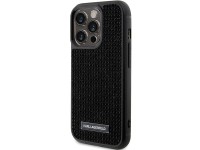 Funda con placa metálica y logotipo de diamantes de imitación de Karl Lagerfeld para iPhone 15 Pro M Funda con placa metálica y logotipo de diamantes de imitación de Karl Lagerfeld para iPhone 15 Pro M