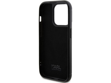 Karl Lagerfeld Rhinestone Logo Metal Plate case for iPhone 15 Pro Max - black Karl Lagerfeld Rhinestone Logo Metal Plate case for iPhone 15 Pro Max - black
