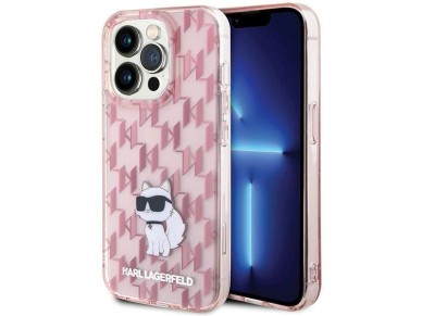 Karl Lagerfeld Monogram Choupette case for iPhone 15 Pro Max - pink Karl Lagerfeld Monogram Choupette case for iPhone 15 Pro Max - pink