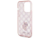 Capa Karl Lagerfeld Monogram Choupette para iPhone 15 Pro Max - rosa Capa Karl Lagerfeld Monogram Choupette para iPhone 15 Pro Max - rosa