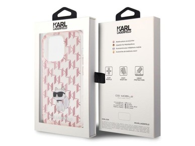 Karl Lagerfeld Monogram Choupette case for iPhone 15 Pro Max - pink Karl Lagerfeld Monogram Choupette case for iPhone 15 Pro Max - pink