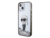 Karl Lagerfeld KLHCP15SLKKNSK iPhone 15 6.1" Funda rígida transparente Liquid Glitter Ikonik Karl Lagerfeld KLHCP15SLKKNSK iPhone 15 6.1" Funda rígida transparente Liquid Glitter Ikonik