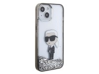 Karl Lagerfeld KLHCP15SLKKNSK iPhone 15 6.1" Funda rígida transparente Liquid Glitter Ikonik Karl Lagerfeld KLHCP15SLKKNSK iPhone 15 6.1" Funda rígida transparente Liquid Glitter Ikonik