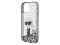 Karl Lagerfeld KLHCP15SLKKNSK iPhone 15 6.1" Funda rígida transparente Liquid Glitter Ikonik Karl Lagerfeld KLHCP15SLKKNSK iPhone 15 6.1" Funda rígida transparente Liquid Glitter Ikonik