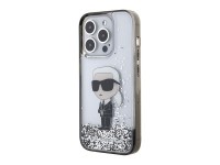 Karl Lagerfeld Liquid Glitter Ikonik case for iPhone 15 Pro - transparent
