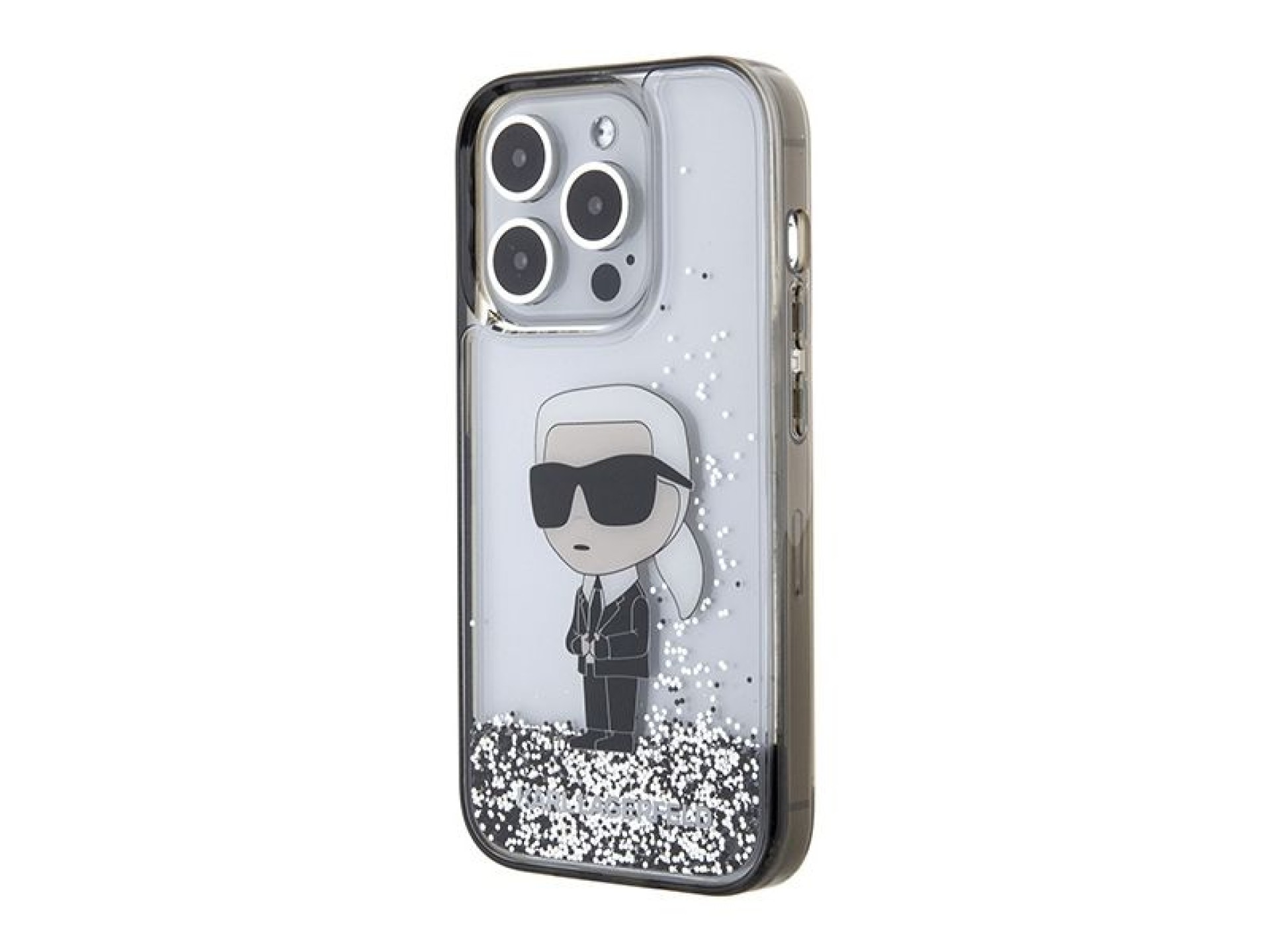 Karl Lagerfeld Liquid Glitter Ikonik case for iPhone 15 Pro - transparent