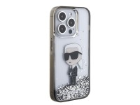 Karl Lagerfeld Liquid Glitter Ikonik case for iPhone 15 Pro - transparent